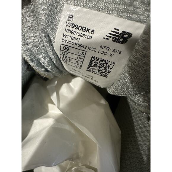 New Balance 990V6 Black Suede Shoes W990BK6 Sneakers Women’s Size 9 B USA Made - Picture 15 of 16